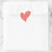 KRW Herzsticker Runder Aufkleber (Tasche)