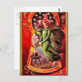 KRW Hexen Brew Vintag Halloween Postkarte (Vorne/Hinten)