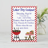 KRW-Hinterhofcookout-Einladung Einladung (Stehend Vorderseite)