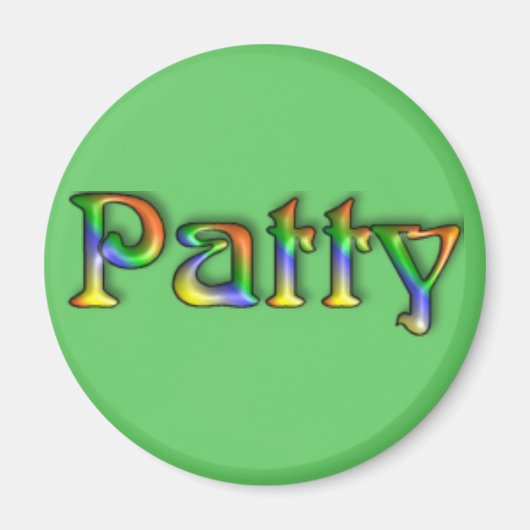 KRW Hippie Groove Name Magnet - Patty (Vorne)