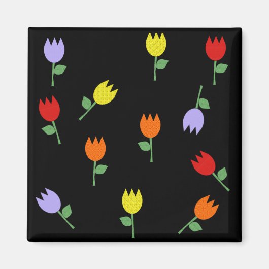 KRW Hübsch Tulips Magnet (Vorne)