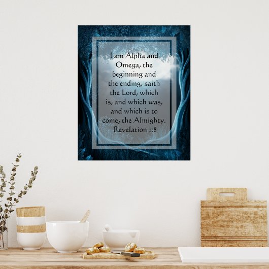 KRW Ich bin das Alpha und Omega Poster (Küche)