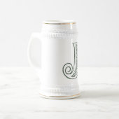 KRW - J - Keltischer mit Monogramm Stein Bierglas (Vorderseite Links)