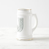 KRW - J - Keltischer mit Monogramm Stein Bierglas (VorderseiteRechts)
