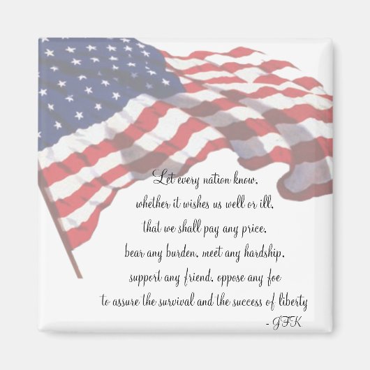 KRW JFK Quote Magnet (Vorne)