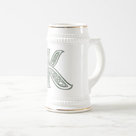 KRW - K - Keltischer mit Monogramm Stein Bierglas (VorderseiteRechts)