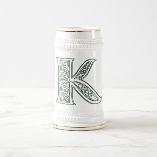 KRW - K - Keltischer mit Monogramm Stein Bierglas (Mittel)