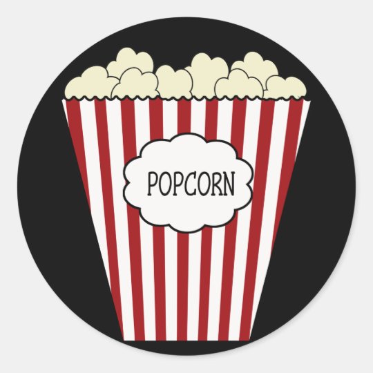 Krw Kino Popcorn Aufkleber Runder Aufkleber Zazzle De