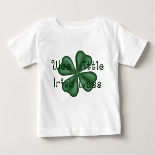 KRW kleines kleines irisches Lass-Kleeblatt Baby T-shirt