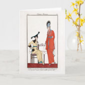 KRW kostümiert Parisiens 1914 leere Karte (Gelbe Blume)