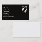 KRW-KRIEGSGEFANGEN MIA schwarze Visitenkarte (Vorne/Hinten)