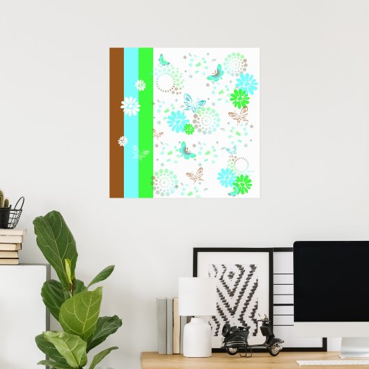 KRW KT's Butterfly Pop Art Fantasy Poster (Heimbüro)