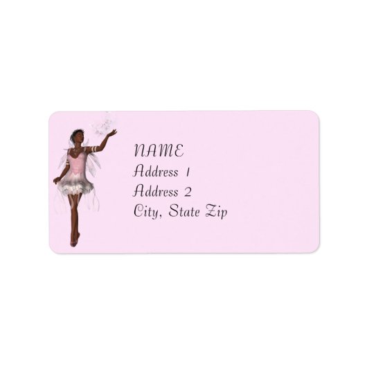 KRW Lana Fairy Fantasy Custom Pink Address Label Adressaufkleber (Vorne)