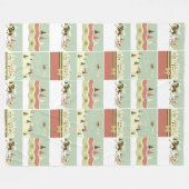 KRW-Land-Weihnachtsdorf-Collagen-Decke Fleecedecke (Vorderseite (Horizontal))