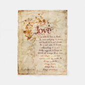 KRW-Liebe ist Korinther-Bibel-Zitat-Decke Fleecedecke (Vorderseite)