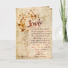 KRW Liebe ist Korinther Hochzeit Einladung Ecru