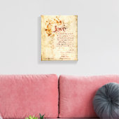 KRW Liebe ist Kunst des Zitats von geduldigen Kori Leinwanddruck (Insitu (Wohnzimmer))