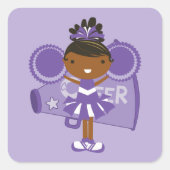 KRW Lila Cheerleader Sticker Gefallen (Vorderseite)