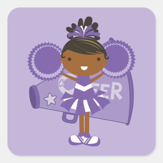 KRW Lila Cheerleader Sticker Gefallen (Vorderseite)