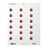 KRW Lovely Ornament mit Holly Blank Address Label Adressaufkleber (Vorne)