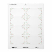 KRW Lovely Pink Floral Blank Shipping Label (Vorne)