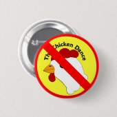 KRW lustig keine Huhn-Tanz-Hochzeit Button (Vorne & Hinten)