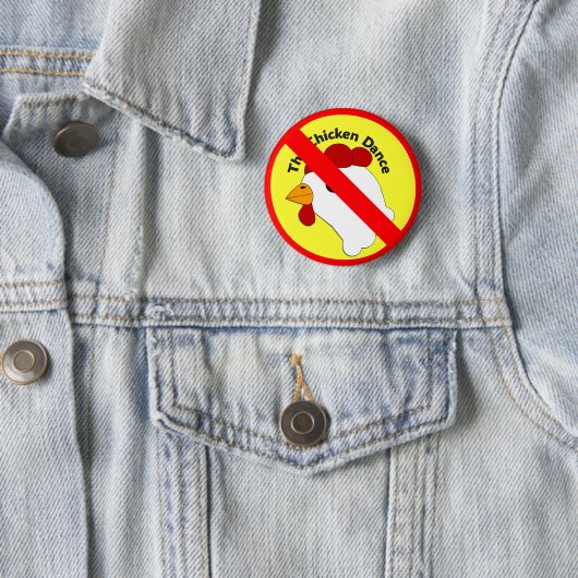 KRW lustig keine Huhn-Tanz-Hochzeit Button (Beispiel)