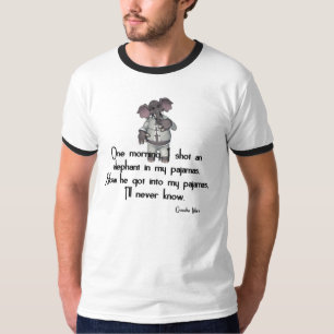 KRW Lustiger Elefant in Pyjamas Groucho Marx Zitat T-Shirt