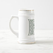 KRW - M - Keltischer mit Monogramm Stein Bierglas (Links)