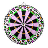 KRW-Neonleopard-DruckGirly Dartboard Dartscheibe (vorne)