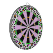 KRW-Neonleopard-DruckGirly Dartboard Dartscheibe (Vorderseite Links)