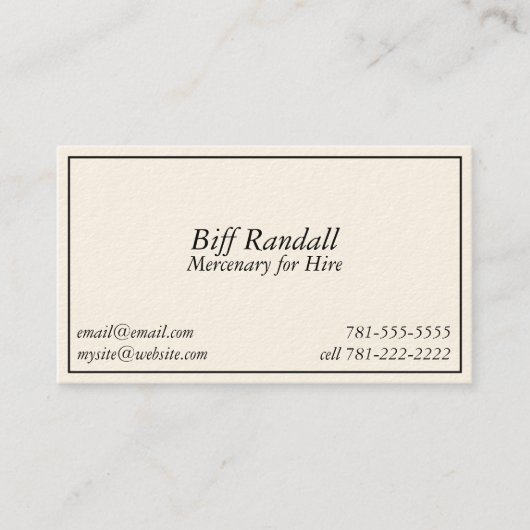 KRW-Neuheits-Witz-Söldner für Mietbusplakat Visitenkarte (Vorderseite)