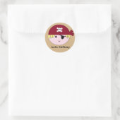KRW Niedlich Custom Pirate Birthday Stickers (Tasche)