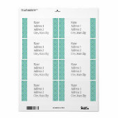 KRW Ocean Blue Custom Shipping Address Label (Vorne)