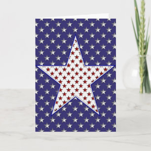 KRW Patriotic Stars Note Card Karte