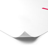 KRW Pink Cheerleader Birthday Autograph Poster (Ecke)