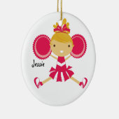 KRW Pink Cheerleader Individuelle Name Ornament (Rechts)