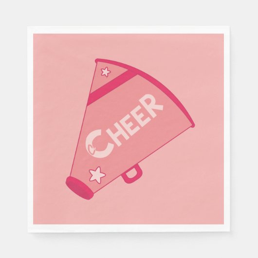 KRW Pink Cheerleader Party Paper Napkins Serviette (Vorderseite)