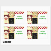 KRW Pizza Happy Birthday Party Girl Sticker (Blatt)