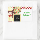 KRW Pizza Happy Birthday Party Girl Sticker (Tasche)