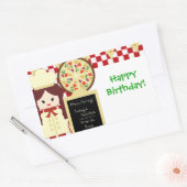 KRW Pizza Happy Birthday Party Girl Sticker (Umschlag)