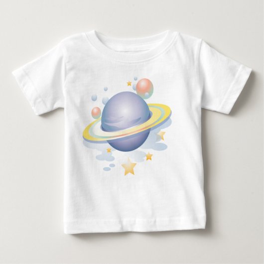 KRW-Planeten und -sterne Baby T-shirt (Vorderseite)