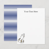 KRW Praying Hands 5.25x5.25 Blue Custom Einladung (Vorne/Hinten)