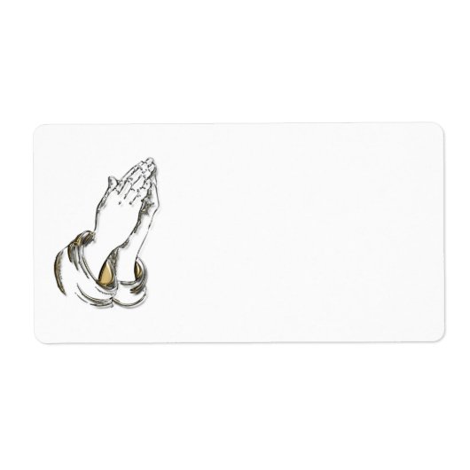 KRW Praying Hands Leere Shipping Labels (Vorne)