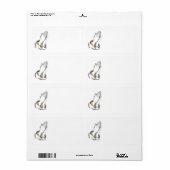 KRW Praying Hands Leere Shipping Labels (Vorne)