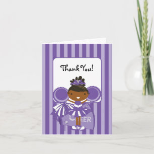 KRW Purple Cheerleader Thank You Dankeskarte