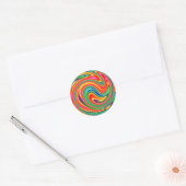 KRW Rainbow Swirl Runder Aufkleber (Umschlag)