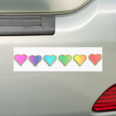 KRW-Regenbogen-Herzen Autoaufkleber (Auf Auto)