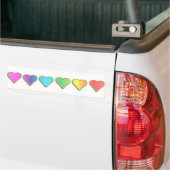 KRW-Regenbogen-Herzen Autoaufkleber (Auf Lkw)