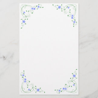 KRW-reizendes blaues Blumenbriefpapier Briefpapier